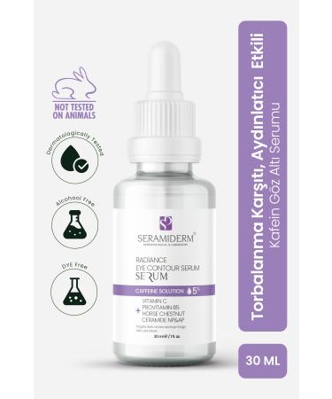 SERAMIDERM Dermatological & Laboratory Anti-Puffiness Brightening Caffeine Under Eye Serum 30ml - Buy Online on GoSupps.com