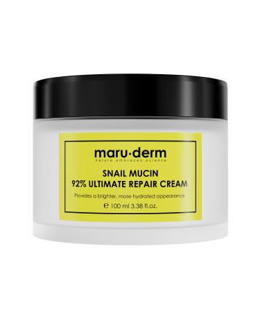 Maru.Derm Snail Mucin 92% Ultimate Repair Cream 100 ML - Snail Extract Moisturizing and Nourishing Cream
