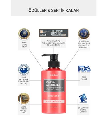Kundal Moisturizing and Nourishing Body Lotion KUNDAL Honey & Macadamia Pure Body Lotion (Pink Grapefruit) - Buy Online on GoSupps.com