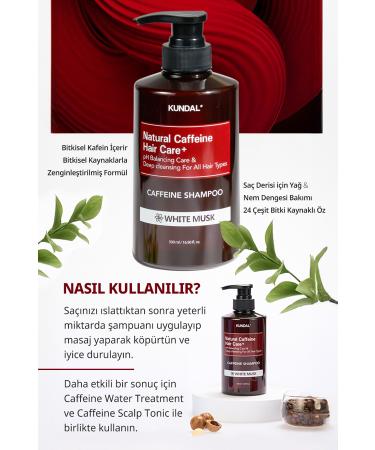 Kundal Caffeine Containing Anti-Hair Loss Care Shampoo KUNDAL Caffeine Shampoo 500ml (White Musk) - Buy Online on GoSupps.com
