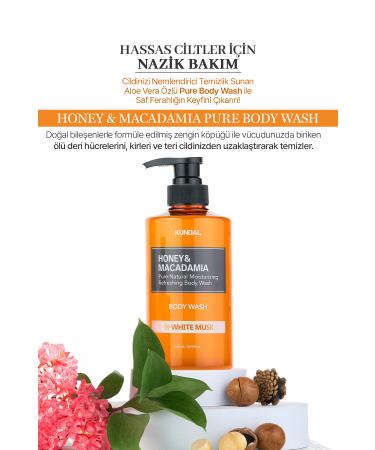 Kundal Ph Balancing and Purifying Body Wash Gel Honey&macadamia Pure Body Wash (WHITE MUSK) - Buy Online on GoSupps.com