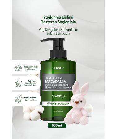 Kundal Shampoo for Problem Scalps Tea Tree & Macadamia Deep Cleansing Shampoo (BABY POWDER)