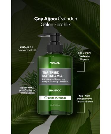 Kundal Shampoo for Problem Scalps Tea Tree & Macadamia Deep Cleansing Shampoo (BABY POWDER) - Buy Online on GoSupps.com