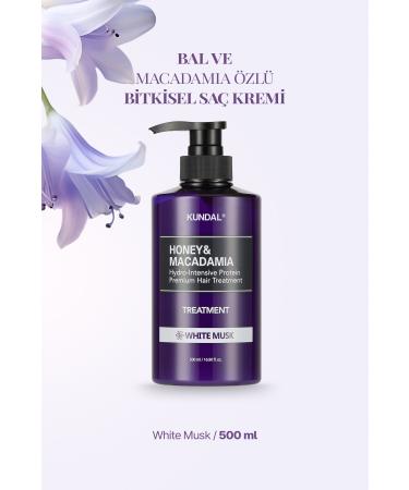 Kundal Intensive Moisturizing and Nourishing Hair Conditioner Honey&macadamia Protein Treatment (WHITE MUSK)