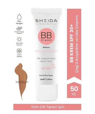 Sheida Bb Cream Medium (MEDIUM COLOR) Spf 30 Perfect Coverage