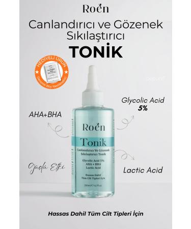 Roen Tonic Anti-Comedone Revitalizer Pore Tightener Aha Bha Glycolic Acid 5% Tonic 200 ml - Buy Online on GoSupps.com