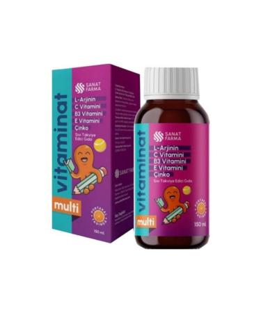 SANAT FARMA Vitaminat Multi Vitamin C Vitamin B3 Vitamin E Zinc Containing Supplement 150 ml
