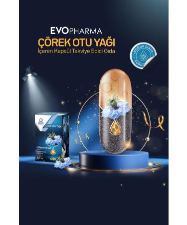 EVOPHARMA Black Cumin Oil Containing Capsule Food Supplement 60 Capsules - Buy Online on GoSupps.com