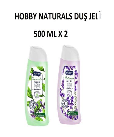Hobby NATURALS SHOWER GELS (Alcohol Paraben Silicone free) 500 ml x 2