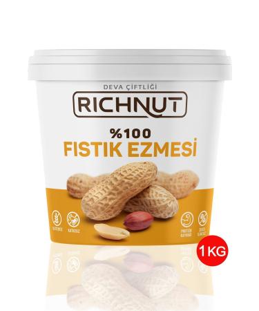 Deva Farm Richnut Sugar Free 0 Pure Natural Peanut Butter 1 Kg