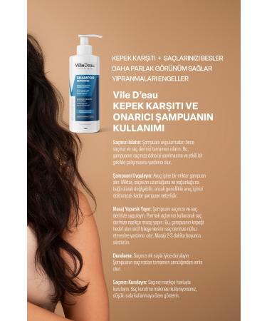 VilleD'eau 2 Pieces Repairing - Purifying and Nourishing Shampoo for Dandruff Itchy and Eczema Hair 400ml - Buy Online on GoSupps.com