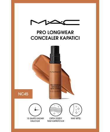 Mac 15 Hours Lasting Medium Coverage Under Eye Concealer - Pro Longwear Concealer NC45 - 9ml