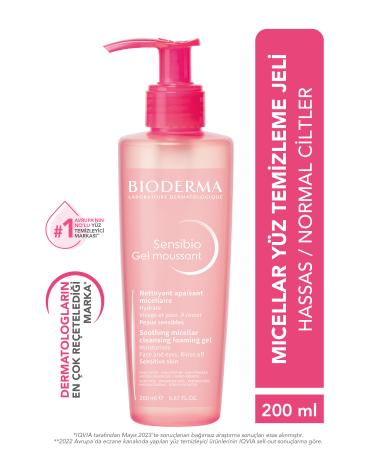 Bioderma Sensibio Foaming Gel Sensitive and Normal Skin Rinse Micellar Facial Cleansing Gel 200 ml