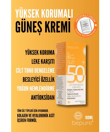 Bepure Tone Equalizing Sunscreen 50 Spf Anti-Spot Collagen Hyaluronic Acid Supported Sunscreen 100ml