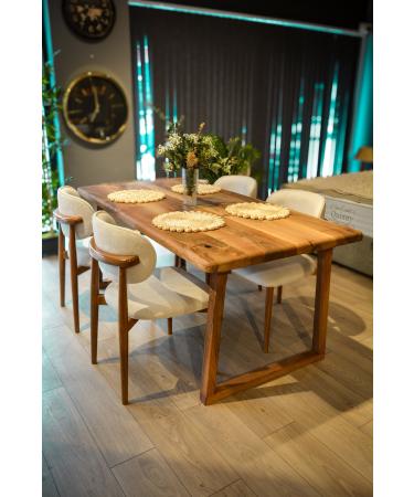 Naciye home Walnut natural table - Buy Online on GoSupps.com