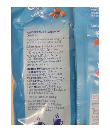 KRUGER KR GER CAPPUCCINO CLASSICO 500G - Buy Online on GoSupps.com