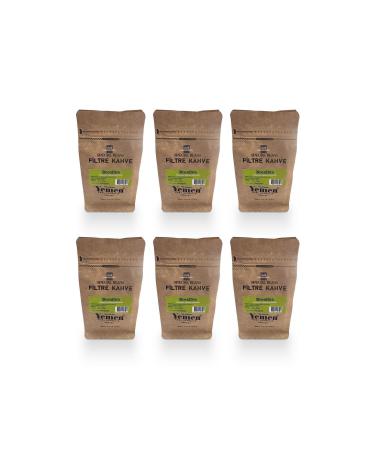 YEMEN KURUKAHVE Brazilian Filter Coffee - 250 gr x 6 - Yemen Kuru Kahvecisi