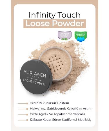 Alix Avien Silky Loose Powder - Fixing Effect Matte Finish - Loose Powder 03 Soft Apricot