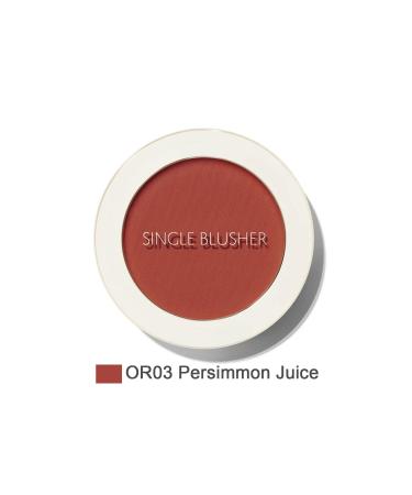 The Saem Sebum Controlling Single Powder Blush - Saemmul Single Blusher- Persimmon Juice