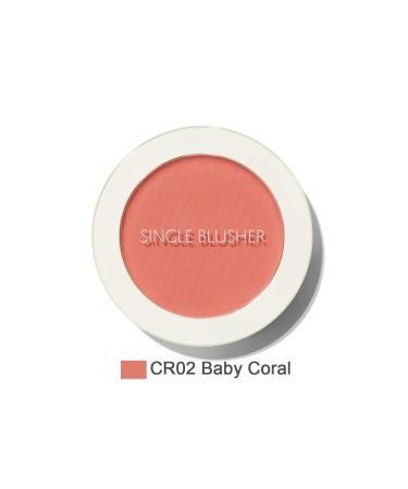 The Saem Sebum Controlling Single Powder Blush - Saemmul Single Blusher - Baby Coral