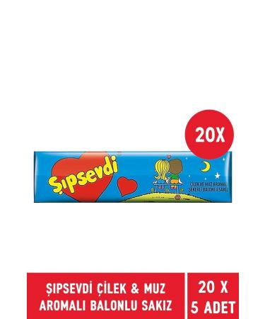 Kent psevdi Strawberry & Banana Flavored Bubble Gum Nostalgic 25 gr - 20 Pieces - Buy Online on GoSupps.com