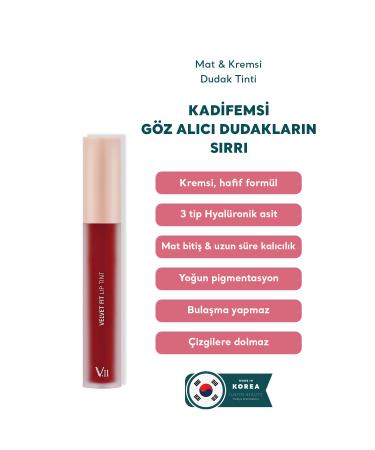 Village 11 Factory Velvet Fit Lip Tint Melted Cherry 4.7g - Matte & Creamy Lip Tint