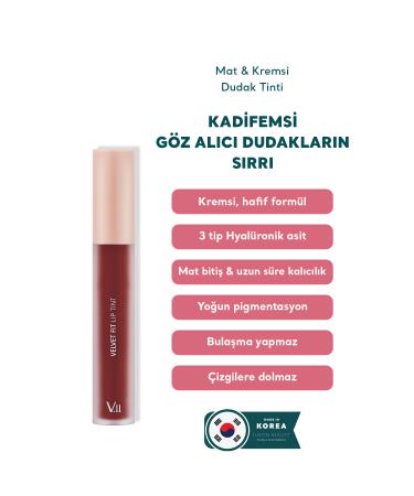 Village 11 Factory Velvet Fit Lip Tint Intense Red 4.7g - Matte & Creamy Lip Tint
