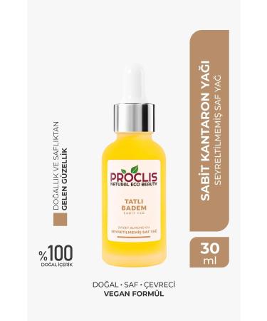 proclis PROCLIS Sweet Almond Oil Fixed Almond Oil Sweet Almond Oil Prunus Amygdalus Dulcis 30ml