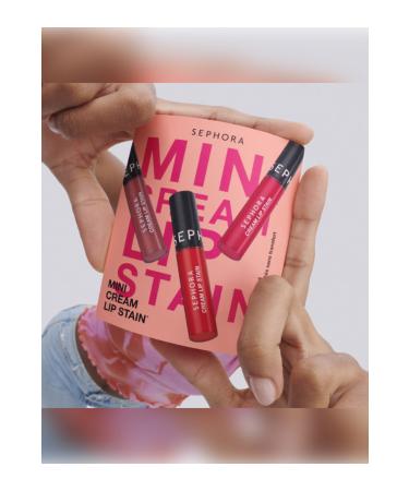 SEPHORA COLLECTION Mini Cream Lip Stain - 3-pack velvet finish smudge-proof mini lipstick set - Buy Online on GoSupps.com