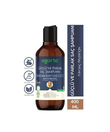 Agarta Natural Shampoo Strong and Shiny Hair 400 ml x 3 Pieces - Buy Online on GoSupps.com