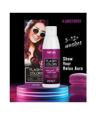 Neva Flashy Colors Semi Permanent Hair Dye Amethyst / Amethyst 100 ml - Buy Online on GoSupps.com