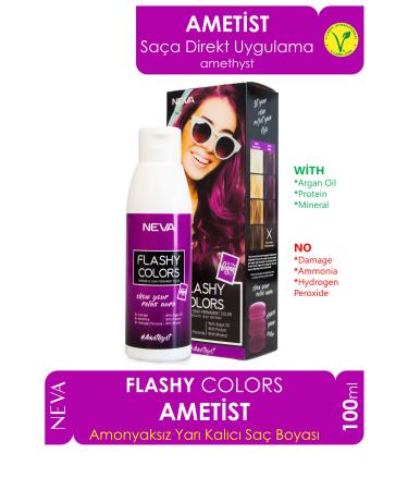 Neva Flashy Colors Semi Permanent Hair Dye Amethyst / Amethyst 100 ml