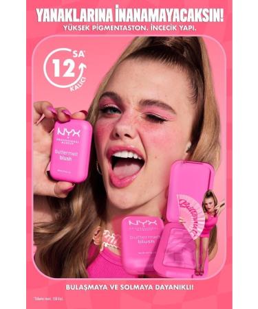 NYX Professional Makeup Buttermelt Blush Creamy Pink Powder Blush - 01 My Butta Half - Buy Online on GoSupps.com