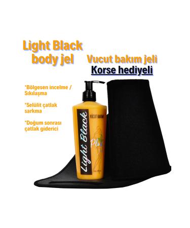 Light Black Body Care Gel - Cellulite Firming Stretch Mark Removal - 250 ML