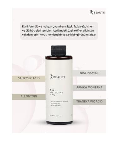 RX Beaute Make-Up Remover Toner. 3 In 1 Multi Active Toner - Buy Online on GoSupps.com