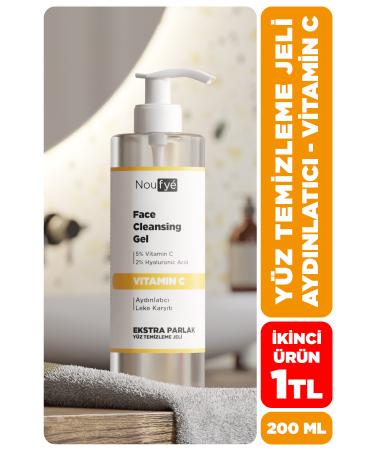 NOUFYE Vitamin C & Hyaluronic Acid Brightening Anti-Spot Facial Cleansing Gel 200 Ml Facial Cleanser
