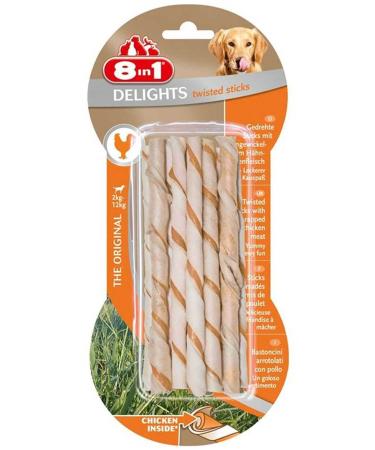 8in1 Delights Bones Dog Treat Stick 10 Pieces