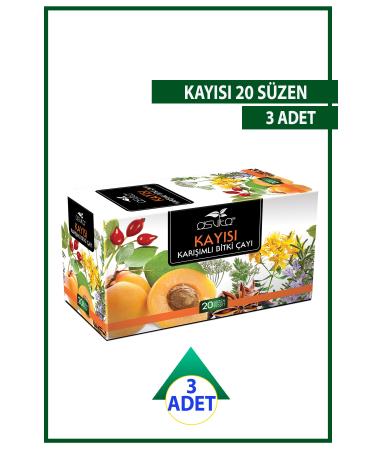ASVITA Asvita Apricot Tea 3 Pack 3x20 Filtering Bags