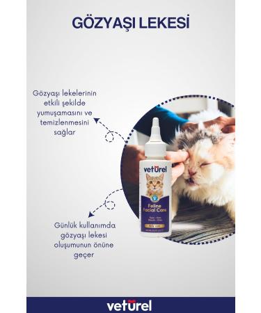 Veturel Cat Face Cleansing Solution Cat Acne Tear Stain Eye Drops Discharge Itching Care 100ml - Buy Online on GoSupps.com