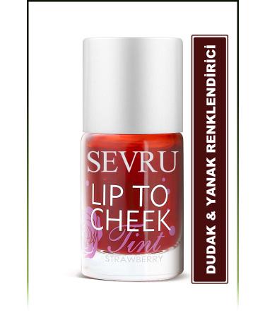 SEVRU Lip To Cheek Tint/liquid Lipstick & Blush Strawberry Color