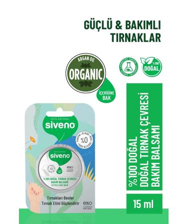 Siveno 0 Natural Nail Care Balm Organic Argan Oil Herbal Repair Cream Vegan 15 Ml