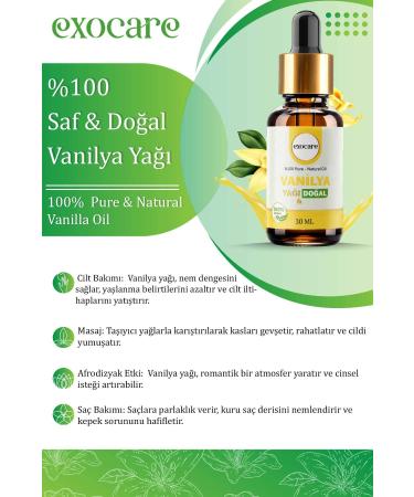 exocare Vanilla Oil 0 Pure and Natural Herbal Oil Glass Dropper Natural Care Natural Vanilla Oil 30ml - Buy Online on GoSupps.com