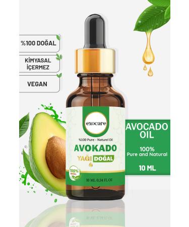 exocare Avocado Oil 0 Pure and Natural Herbal Oil Glass Dropper Natural Care Natural Avocado Oil 10ml