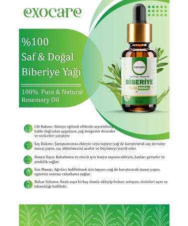 exocare Rosemary Oil 0 Pure and Natural Herbal Oil Glass Dropper Natural Care Natural Rosemary Oil 30ml - Buy Online on GoSupps.com