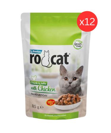 Rocat Ro Cat Adult Cat Chicken Wet Food 85 Gr x 12 Pieces