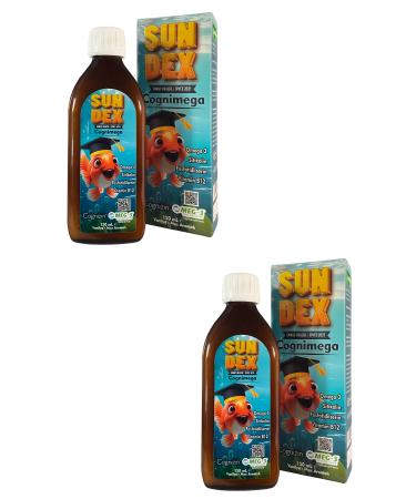 Sun Dex Family Health Since 2021 2 Pack Cognimega DHA Omega 3 Citicoline Phosphotidylserine Vitamin B12 150 ml