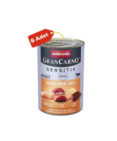 Animonda Gran Carno Sensitive Chicken and Rice Adult Dog Canned Food 400 Gr