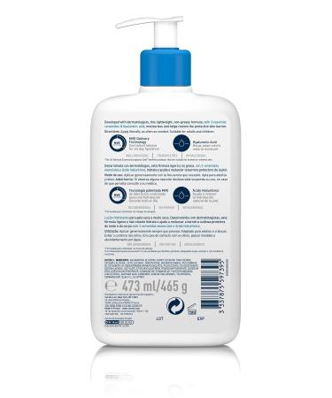 CeraVe Moisturizing Lotion Dry Skin Ceramide and Hyaluronic Acid Face Body 473ml - Buy Online on GoSupps.com