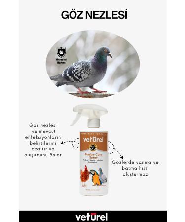 Veturel Poultry Care Bird Chicken Parrot Canary Feather Care Eye Foot Wound Infection Refill 1000ml - Buy Online on GoSupps.com
