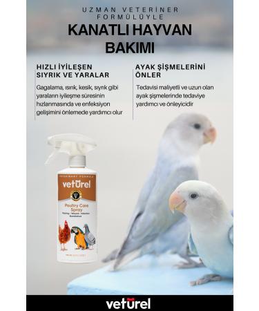 Veturel Poultry Care Bird Chicken Parrot Canary Feather Care Eye Foot Wound Infection Refill 1000ml - Buy Online on GoSupps.com